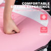 Ergonomic Video Gamer Chairs,Computer Gaming Chairs with Massage Lumbar Support and footrest,Racing Style Computer Chair Adjustable Headrest for Adults,Pink White - Image 8