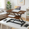 32 Inch Desk Converter, Height Adjustable Sit to Stand Riser, Dual Monitor and Laptop Workstation with Wide Keyboard Tray - Image 14