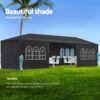 10x30' Wedding Party Canopy Tent Outdoor Gazebo with 8 Removable Sidewalls Black Color - Image 13