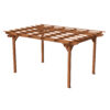 12 x 10 FT Outdoor Wood Pergola, Wooden Grape Pergola for Climbing Plant Support for Garden, Patio, Backyard, Deck, Brown - Image 12