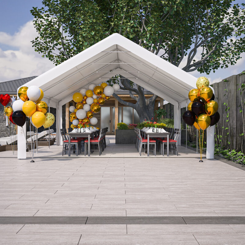 20x20 FT Party Tent with 2 Storage Bags & Removable Sidewalls, Outdoor Canopy Gazebo for Carport Camping Garden Wedding BBQ Commercial - Image 12