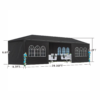 10x30' Wedding Party Canopy Tent Outdoor Gazebo with 8 Removable Sidewalls Black Color - Image 14