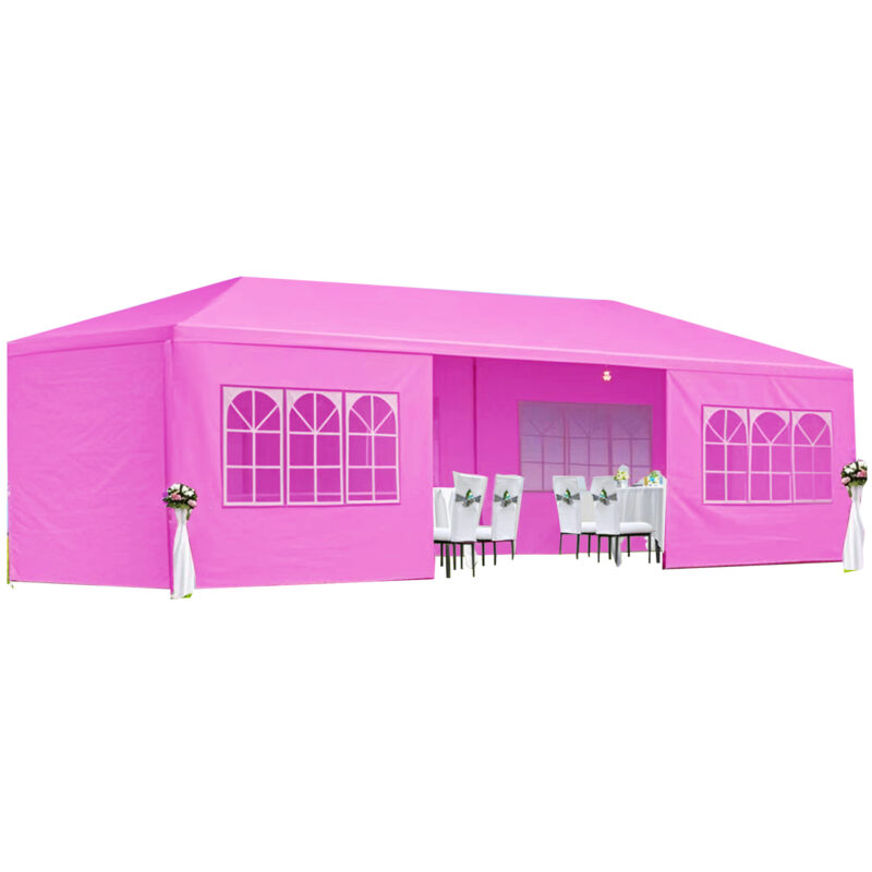 10x30' Wedding Party Canopy Tent Outdoor Gazebo with 8 Removable Sidewalls Black Color - Image 7