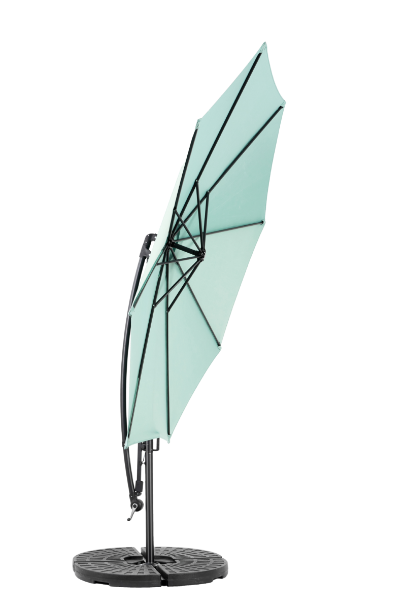 Best Choice Products 10ft Offset Hanging Market Patio Umbrella w/Easy Tilt Adjustment, Polyester Shade, 8 Ribs for Backyard, Poolside - Image 14