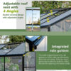 6x8 FT Greenhouse for Outdoors, Polycarbonate Greenhouse with Quick Setup Structure and Roof Vent, Aluminum Large Walk-in Greenhouse for Outside Garden Backyard, Black - Image 5