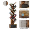 9 Tier Tree Bookshelf with Drawer Bookcase, Modern Book Storage, Free Standing Tree Bookcase, Utility Organizer Shelves for Home Office, Living Room, Bedroom, Rustic Brown - Image 8