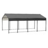 12X20 FT Metal Carport, Outdoor Car Shelter All Weather, Heavy Duty Outdoor Galvanized Car Shelter for Car Boat Truck and SUVs Black - Image 10