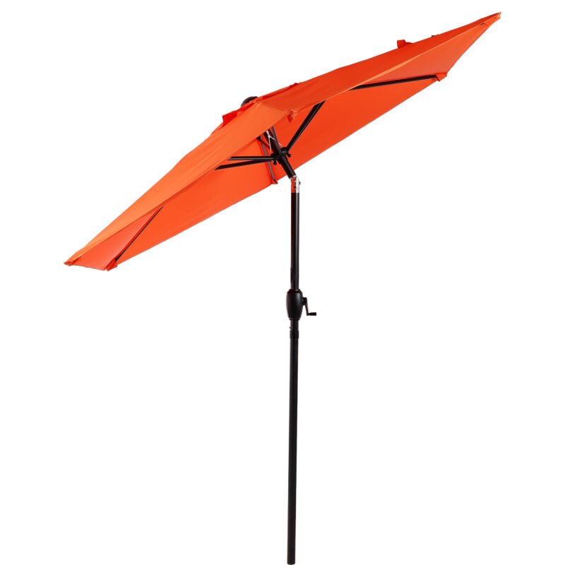 10FT Patio Umbrella, Outdoor Market Yard Umbrella, Sun Shade Umbrella with Push Button Tilt and Crank Mechanism for Garden, Deck, Pool and Backyard, Not Include Umbrella Base - Image 3