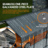 12X20 FT Metal Carport, Outdoor Car Shelter All Weather, Heavy Duty Outdoor Galvanized Car Shelter for Car Boat Truck and SUVs Black - Image 13