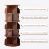 5 Tier Rotating Bookshelf, 360° Display Round Spinning Bookshelf, Space-Saving, Small Space Rotating Bookshelf Tower for Bedroom, Living Room, Home, Office, Wood Color - Image 10