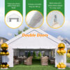 20x32 FT Party Tent with 3 Storage Bags & Removable Sidewalls, Outdoor Canopy Gazebo for Carport Camping Garden Wedding BBQ Commercial - Image 5