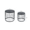 2-Pack Solar Powered Nesting Side Table Set, Modern Round End Tables with Solar LED Lights, Metal Wire Cage Accent Tables, Indoor/Outdoor Patio Nightstand for Living Room, Balcony, Garden, Matte Black - Image 5