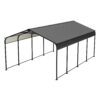 12X20 FT Metal Carport, Outdoor Car Shelter All Weather, Heavy Duty Outdoor Galvanized Car Shelter for Car Boat Truck and SUVs Black - Image 12