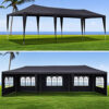 10x30' Wedding Party Canopy Tent Outdoor Gazebo with 8 Removable Sidewalls Black Color - Image 16