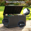230 Gallon Large Outdoor Storage XXL Deck Box for Patio Furniture, Outdoor Cushions, Garden Tools and Sports/Pools Equipment, Waterproof Resin, Lockable, Black - Image 6