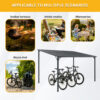 Outdoor Pergola, 12' x 8' Outdoor Pergola for Patio, Large 8x12 Galvanized Steel Lean to Wall-Mounted Pergolas for outdoor barbecues and family gatherings - Image 3