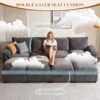 108" Sectional Couches for Living Room, U Shaped Cloud Couch Sectional with Ottoman Storage, Modular Sectional Sofa with Pillow, Deep Seater Sofa for Living Room (Gray, 4 Seater with 2 Ottoman) - Image 4