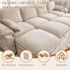 108" Sectional Couches for Living Room, U Shaped Cloud Couch Sectional with Ottoman Storage, Modular Sectional Sofa with Pillow, Deep Seater Sofa for Living Room (Beige, 3 Seater with 2 Ottoman) - Image 7