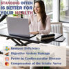 32 Inch Desk Converter, Height Adjustable Sit to Stand Riser, Dual Monitor and Laptop Workstation with Wide Keyboard Tray - Image 4