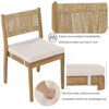 U_Style Multi-person Outdoor Acacia Wood Dining Table and Chair Set, Thick Cushions, Suitable for Balcony, Vourtyard, and Garden - Image 6