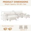 Oversized L Shaped Sectional Couch for Living Room, Extra Large Deep Seat Modular Sectional Sofa with Washable Covers, Modern Cloud Couch for Apartment, Bedroom, Beige - Image 2