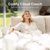 Oversized L Shaped Sectional Couch for Living Room, Extra Large Deep Seat Modular Sectional Sofa with Washable Covers, Modern Cloud Couch for Apartment, Bedroom, Beige - Image 3