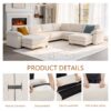 Oversized L Shaped Sectional Couch for Living Room, Extra Large Deep Seat Modular Sectional Sofa with Washable Covers, Modern Cloud Couch for Apartment, Bedroom, Beige - Image 4