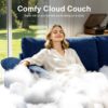 Oversized L Shaped Sectional Couch for Living Room, Extra Large Deep Seat Modular Sectional Sofa with Washable Covers, Modern Cloud Couch for Apartment, Bedroom, Blue - Image 3