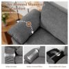 YI DANICA Modular Cloud Couch Sectional, Comfy Deep Seat Sectional Sofa with Moveable Ottoman, Over-Sized Modular Cloud Sofa, Cloud Couches for Living Room (Gray, 3 Seater & 1 Ottoman) - Image 6