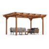 12 x 10 FT Outdoor Wood Pergola, Wooden Grape Pergola for Climbing Plant Support for Garden, Patio, Backyard, Deck, Brown - Image 9