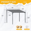 Outdoor Pergola 8' x 10' Metal Inclined Roof Pergolas Waterproof Wall-mounted iron sheet shed Gazebo for Patio,Garden,Yard - Image 4
