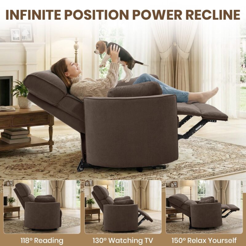 Oversized Power Recliner Chair with USB, Extra Wide 32.7" Seat for Big & Tall Adults, 400-550 lbs Capacity Lounge Chair for Living Room - Image 4