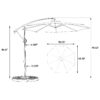 Best Choice Products 10ft Offset Hanging Market Patio Umbrella w/Easy Tilt Adjustment, Polyester Shade, 8 Ribs for Backyard, Poolside - Image 19