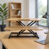 32 Inch Desk Converter, Height Adjustable Sit to Stand Riser, Dual Monitor and Laptop Workstation with Wide Keyboard Tray - Image 15