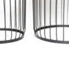 2-Pack Solar Powered Nesting Side Table Set, Modern Round End Tables with Solar LED Lights, Metal Wire Cage Accent Tables, Indoor/Outdoor Patio Nightstand for Living Room, Balcony, Garden, Matte Black - Image 10