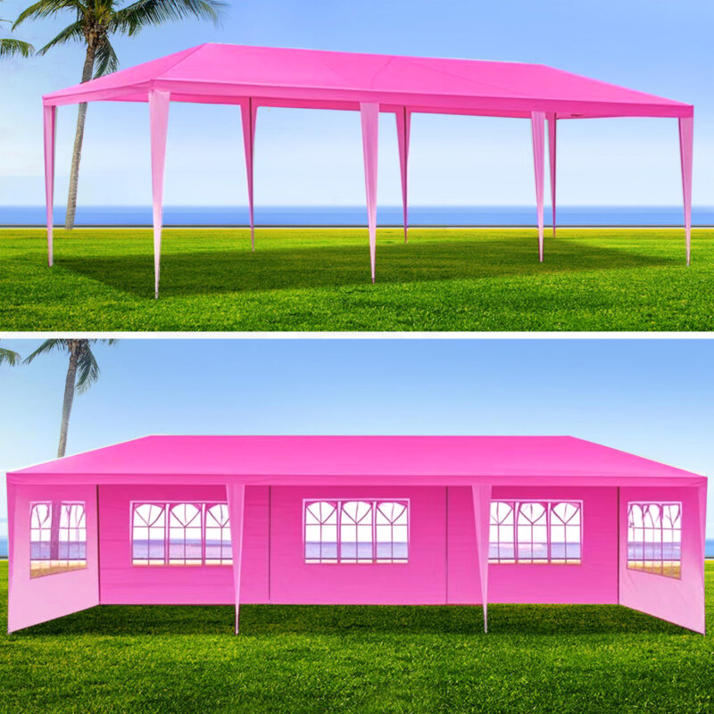 10x30' Wedding Party Canopy Tent Outdoor Gazebo with 8 Removable Sidewalls Black Color - Image 6