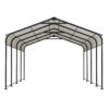 12X20 FT Metal Carport, Outdoor Car Shelter All Weather, Heavy Duty Outdoor Galvanized Car Shelter for Car Boat Truck and SUVs Black - Image 16