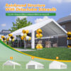 20x32 FT Party Tent with 3 Storage Bags & Removable Sidewalls, Outdoor Canopy Gazebo for Carport Camping Garden Wedding BBQ Commercial - Image 7