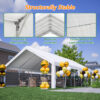 20x32 FT Party Tent with 3 Storage Bags & Removable Sidewalls, Outdoor Canopy Gazebo for Carport Camping Garden Wedding BBQ Commercial - Image 10