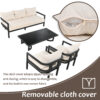 U_Style Multi-Person Outdoor Steel Sofa Set with Coffee Table, Waterproof & Anti-Rust Patio Seating, UV-Resistant Cushions for Garden, Lawn & Backyard - Image 5