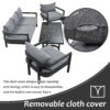 U_Style Multi-Person Outdoor Steel Sofa Set with Coffee Table, Waterproof & Anti-Rust Patio Seating, UV-Resistant Cushions for Garden, Lawn & Backyard - Image 10