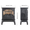 18 inch 3D Flame Electric Infrared Quartz Fireplace Stove with remote control - Image 5