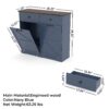 Farmhouse Double Tilt Out Trash Cabinet for 20 Gallon Trash Cans, Free Standing Recycling Cabinet with Hideaway Drawer, Barn Door Style Laundry Sorter Cabinet, Tilt Out Trash Cabinet for Kitchen - Image 25