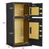Large Double-door Coin-operated Safe,Digital Security Safe with Fireproof and Waterproof Bag,6.5 Cubic Feet Safe Box with Hidden Code Function for Home,Office and Hotel - Image 4
