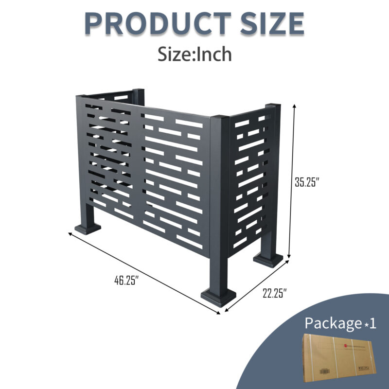 4ftx2ft Air Conditioner Fence for Outdoor Units,Metal Privacy Fence Cover, Perfect to Conceal Air Conditioning Units,3- Fence Panels - Image 5