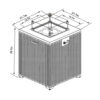 22" Propane Gas Fire Pit Table, 50000 BTU Square Steel Fire Pit with Beautiful Wicker Base for Outside Patio Deck Garden Backyard-Dark Brown - Image 12