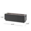 40" Outdoor 50,000 BTU Rectangular Iron Propane Fire Pit, Dark Grey (Tank Cover not Included) - Image 4