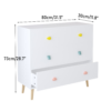 Kids 3 Drawer Dresser, Baby Nightstand for Bedroom, Storage Cabinet for Toddler Child for Living Room, Toddler Room, Nursery, Closet, Apartment (Colorful) - Image 3