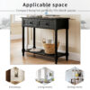 TREXM Daisy Series Console Table Traditional Design with Two Drawers and Bottom Shelf (Black) - Image 3