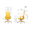 Ergonomic Colorful Office Chair 350LBS Home Office Mesh Breathable High Back, With Adjustable Lumbar Support Computer Chair, Integrated Molded Foam Seat Cushion, Fireproof - Image 9